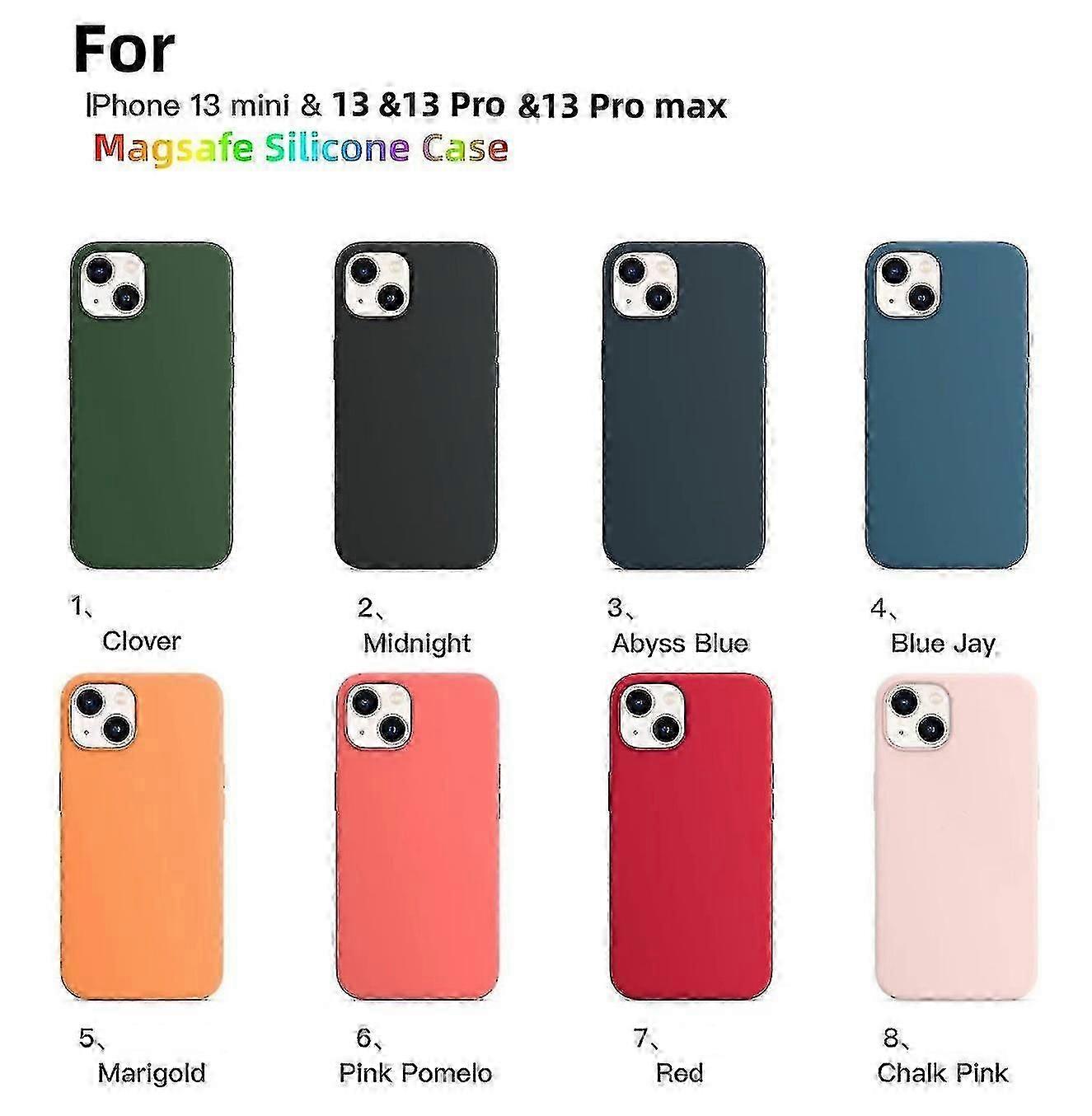 Silicone Case With Magsafe For Apple-iphone 13/ 13 Pro /13pro Max Case