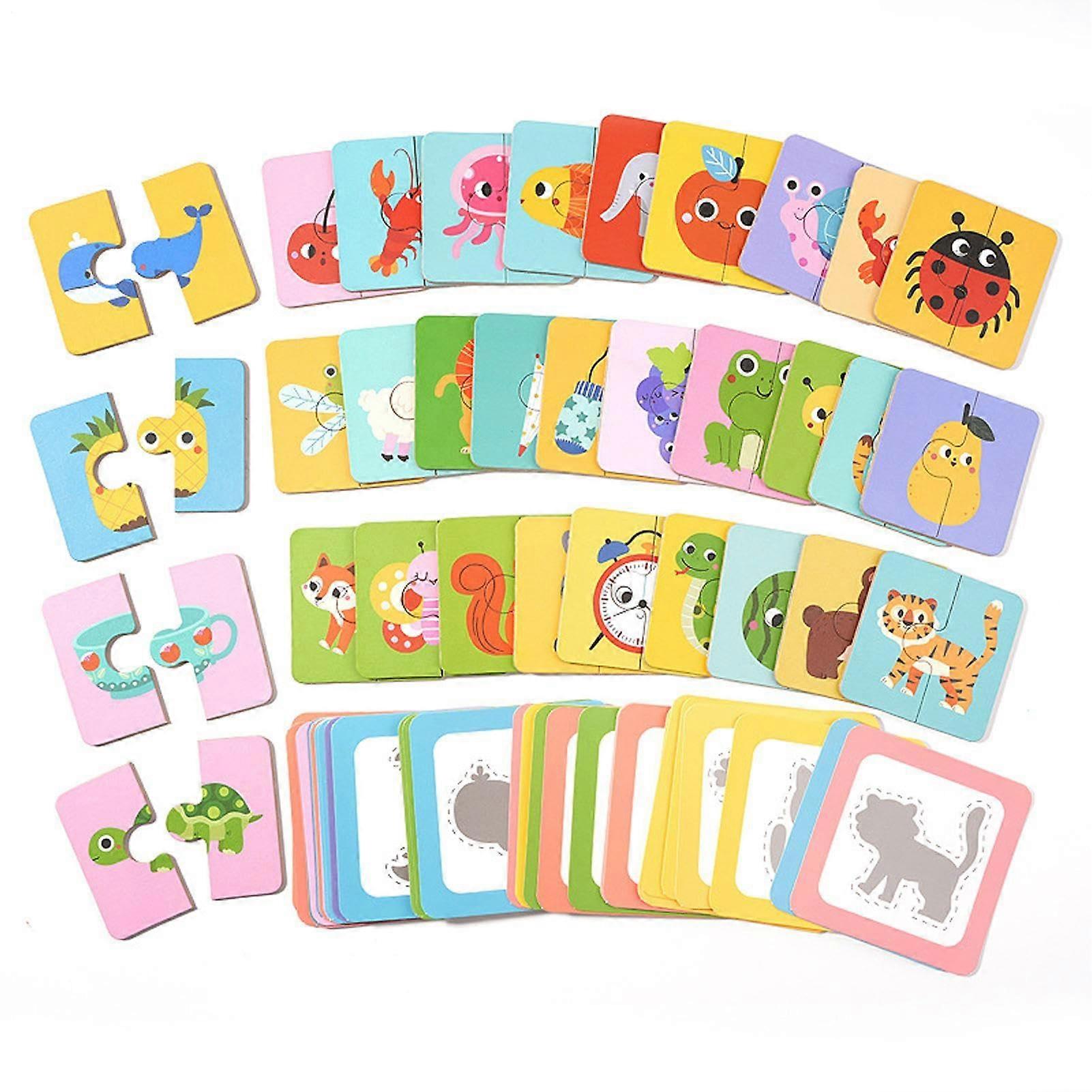 Matching Cards Logic Puzzle, Memory Training for Children Aged 3 and Up, Kindergarten, Preschool, Travel