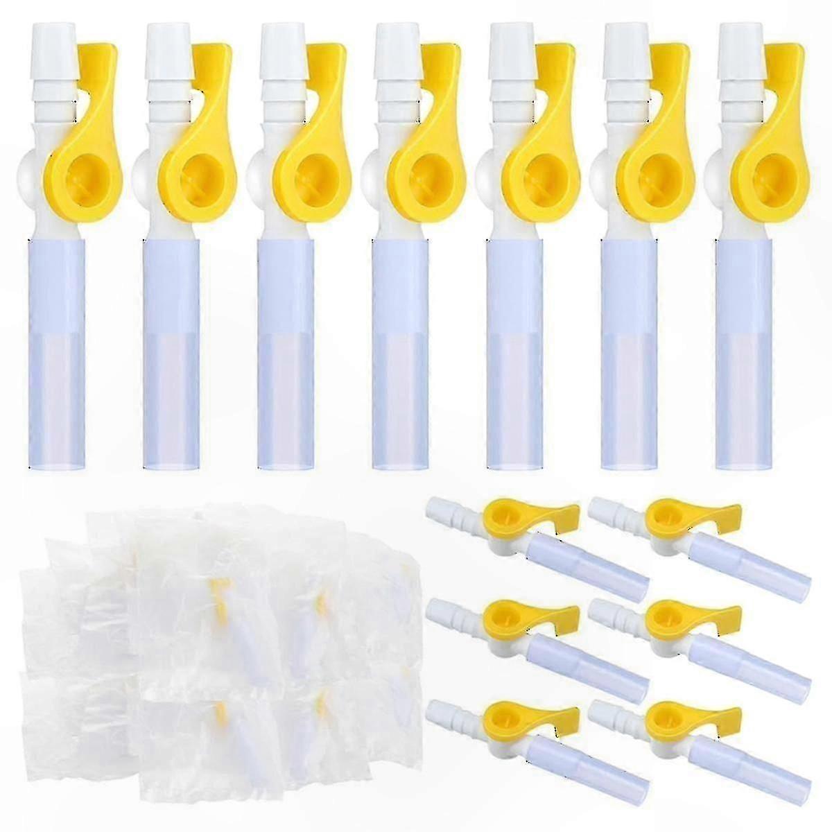 Individually Wrapped Urinary Catheter Valves with Smooth Edges, 15-Pack for Drainage Bags