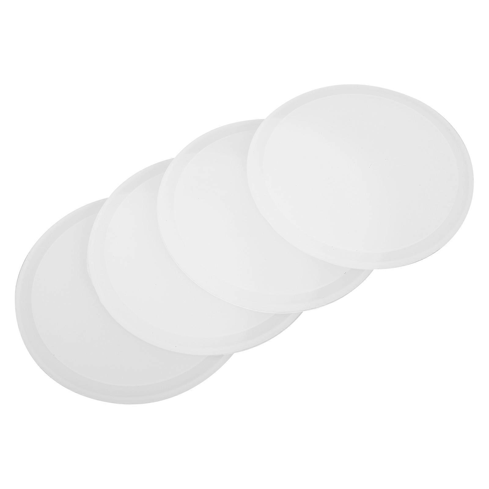Universal Reusable Silicone Lids 4Pcs Sealing Rings For Home And Office Use Square Shape White