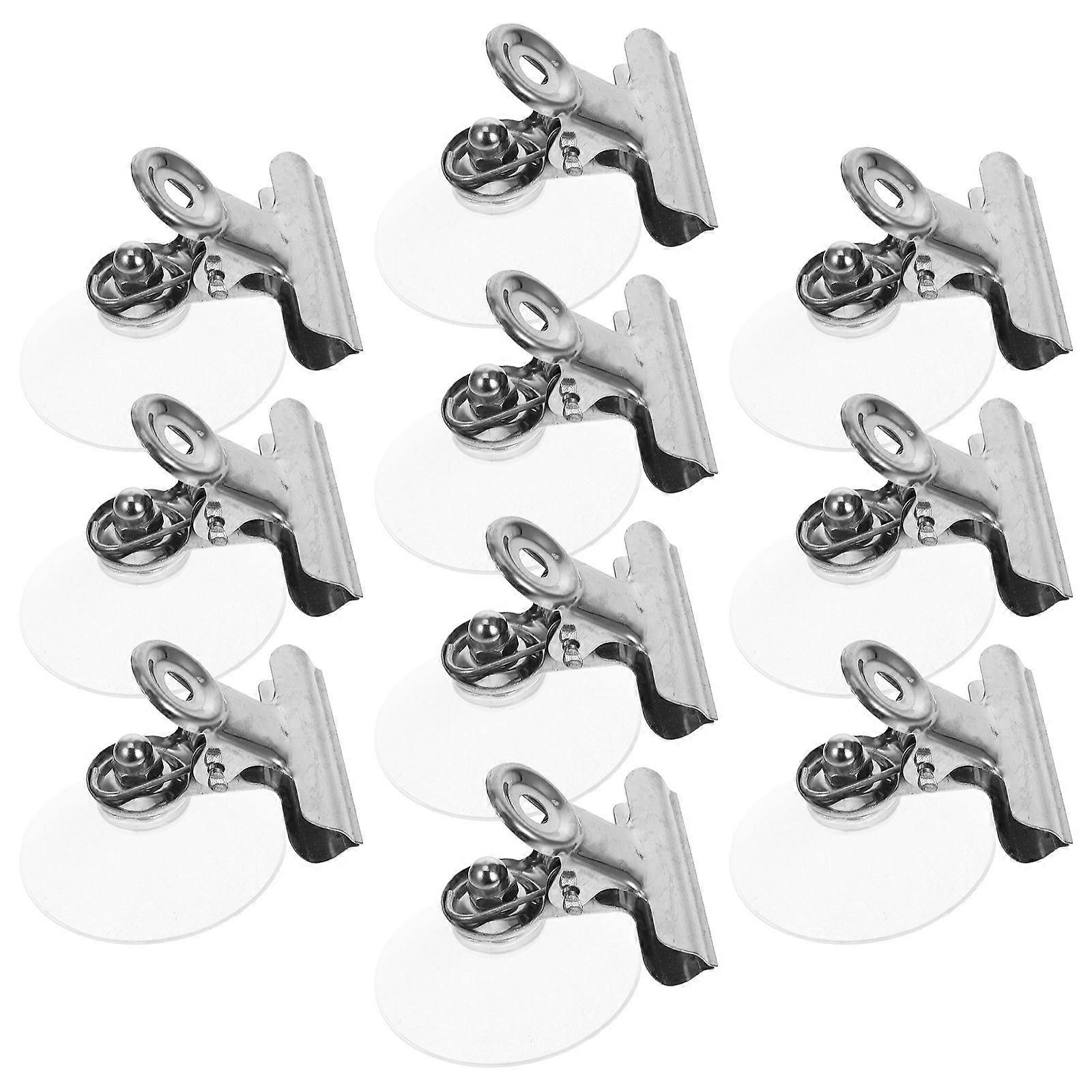 10pcs Heavy Duty Suction Cup Clips for Windows, Glass, and Tiles – Strong Grip Clamp Holders for Secure Attachment to Smooth Surfaces