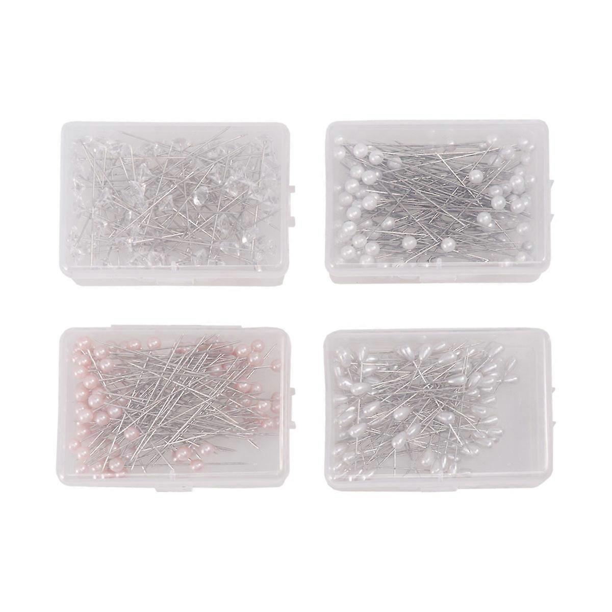 Assorted Color Flat Head Pins for Craft Made of Stainless Steel 400 Pieces