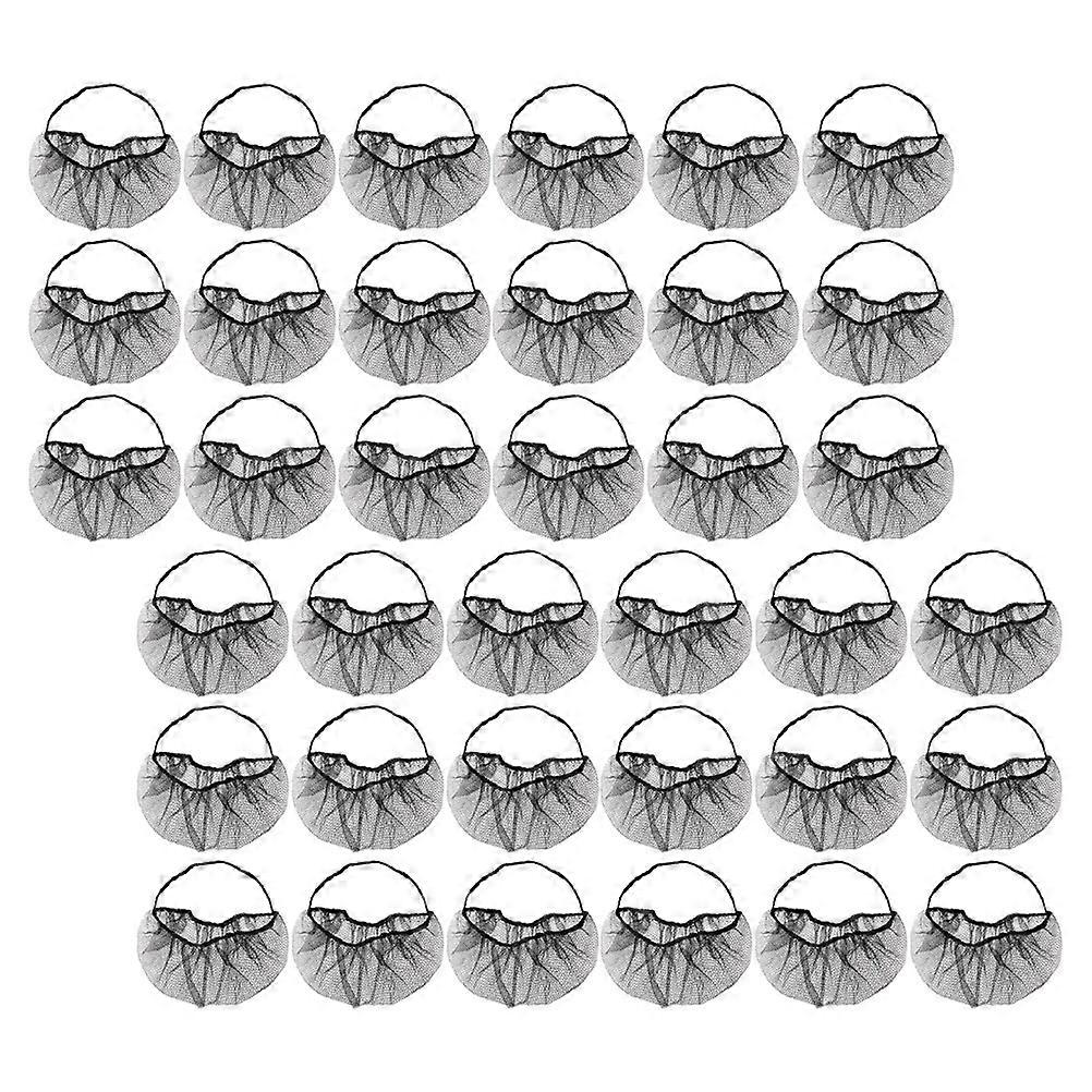 Men Beard Cover 100Pcs Fine Mesh Beard Protector Net For Food Service And Beauty Salons Elastic Loops