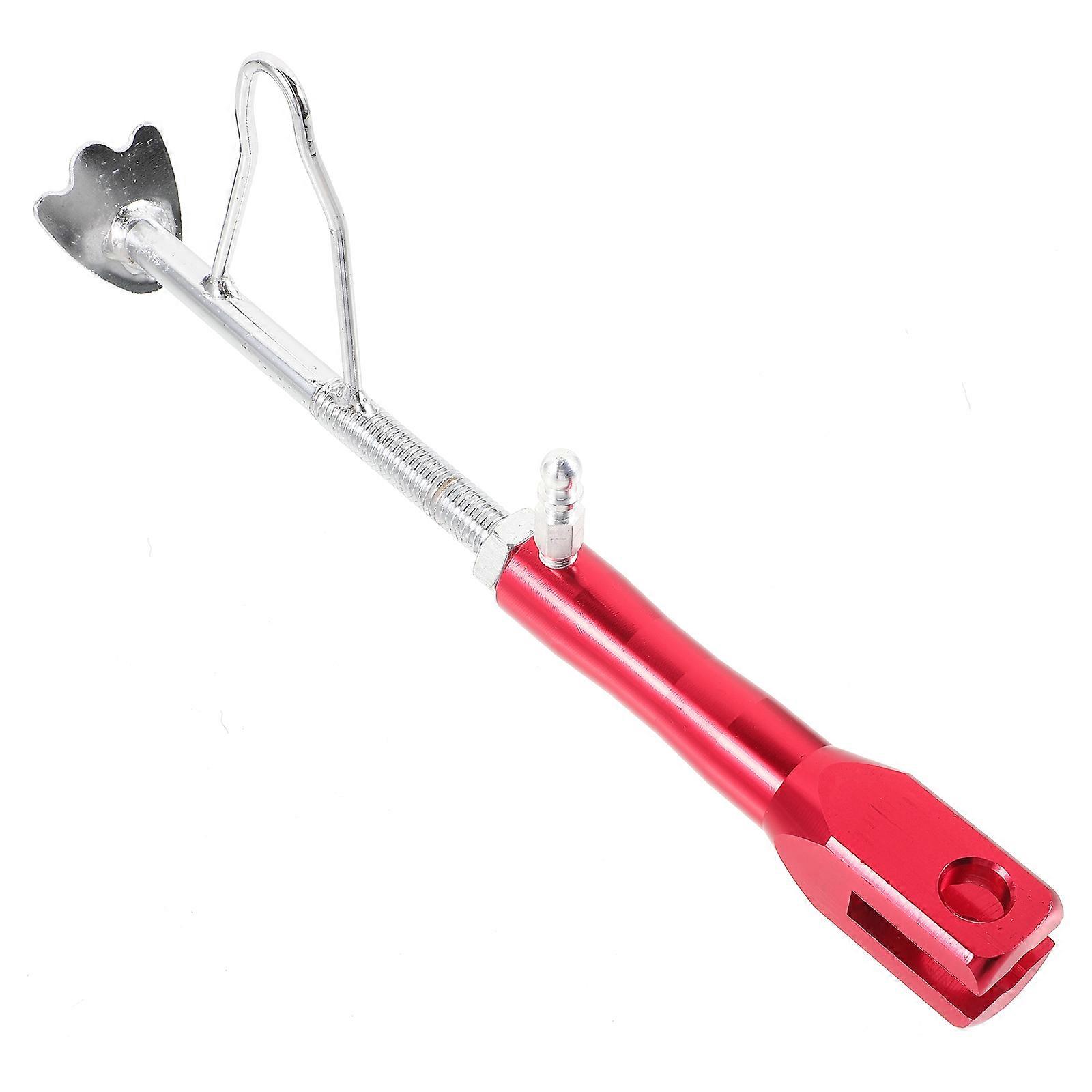 Durable Aluminum Alloy Motorcycle Kickstand for Safe Parking on Various Surfaces Red
