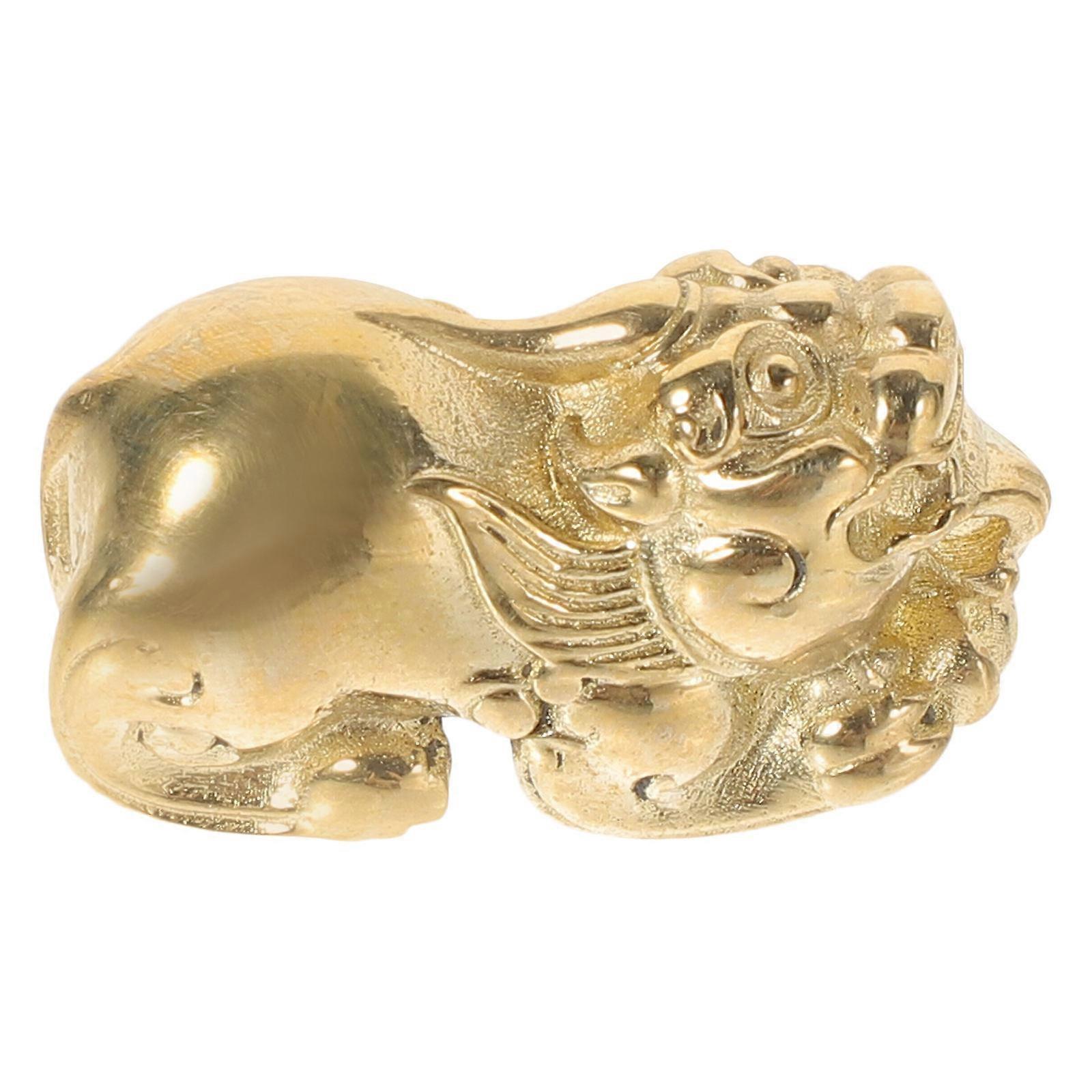 Elegant Brass Craft Pendant Feng Shui Keychain Decor for DIY Projects Lightweight Durable Design for Keychains and Bags