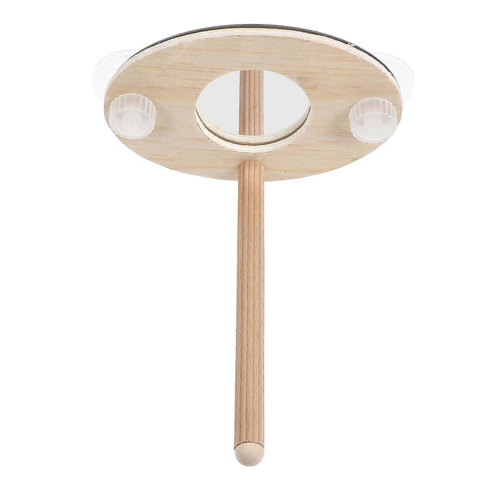 Wooden Bird Perch Stand with Mirror for Small Birds Safe Lightweight Reusable Suitable for Pet Use
