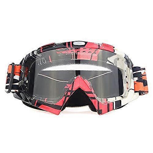 Ski Goggles for Motorcycle and ATV Offroad Helmet - Snowboard Racing Sunglasses, NO21 Color, Dual-Layer Lens, Anti-Fog