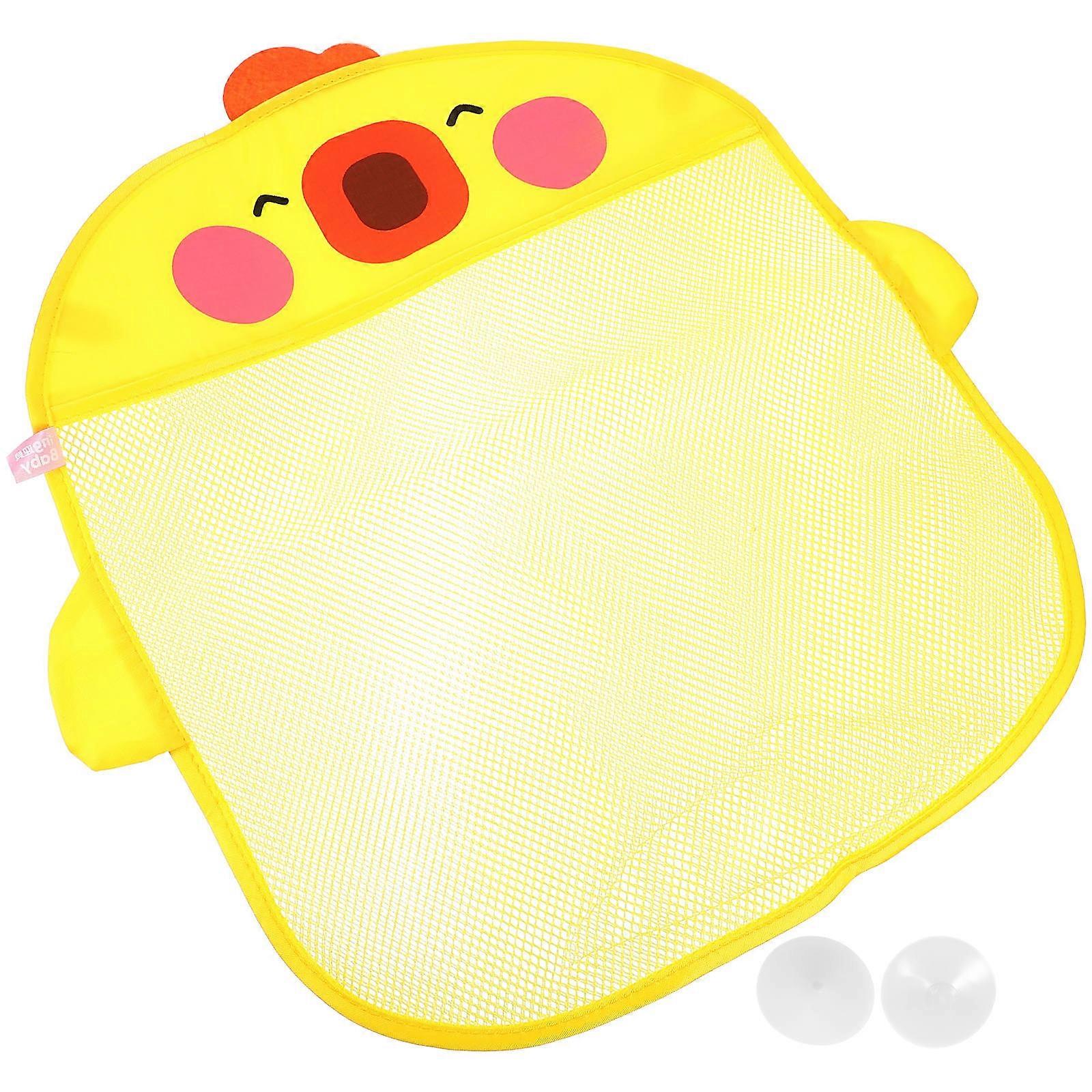 Duck Shaped Bath Toy Storage Bag Wall Mounting For Children In Breathable Mesh Material 1Pcs