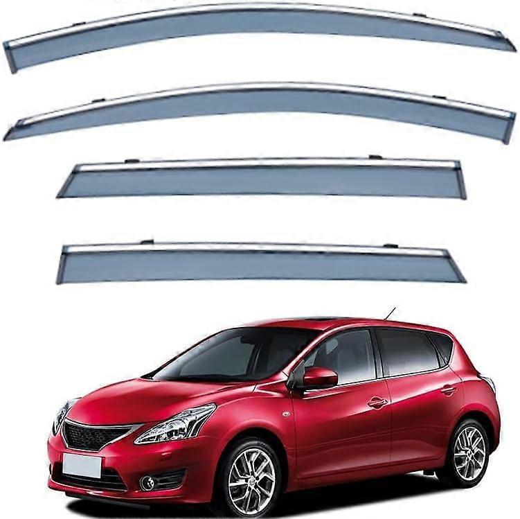 Auto Wind Deflector for Pulsar TwoDoor C12 20132018 Car Window Sunshade Rain Guard Front and Rear Durable Rain Protection Accessory.