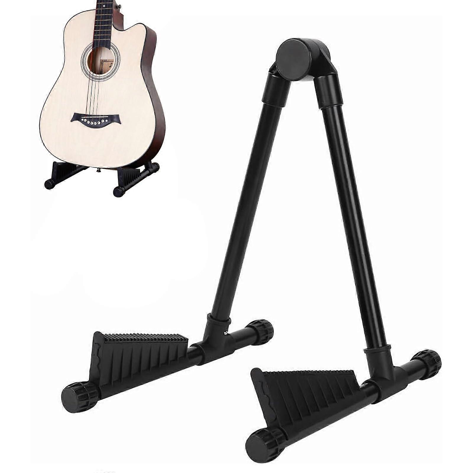 Guitar Stand A-Frame, Foldable Holder for Ukulele, Bass, Cello, Mandolin, Banjo - Adjustable Stringed Instrument Stand