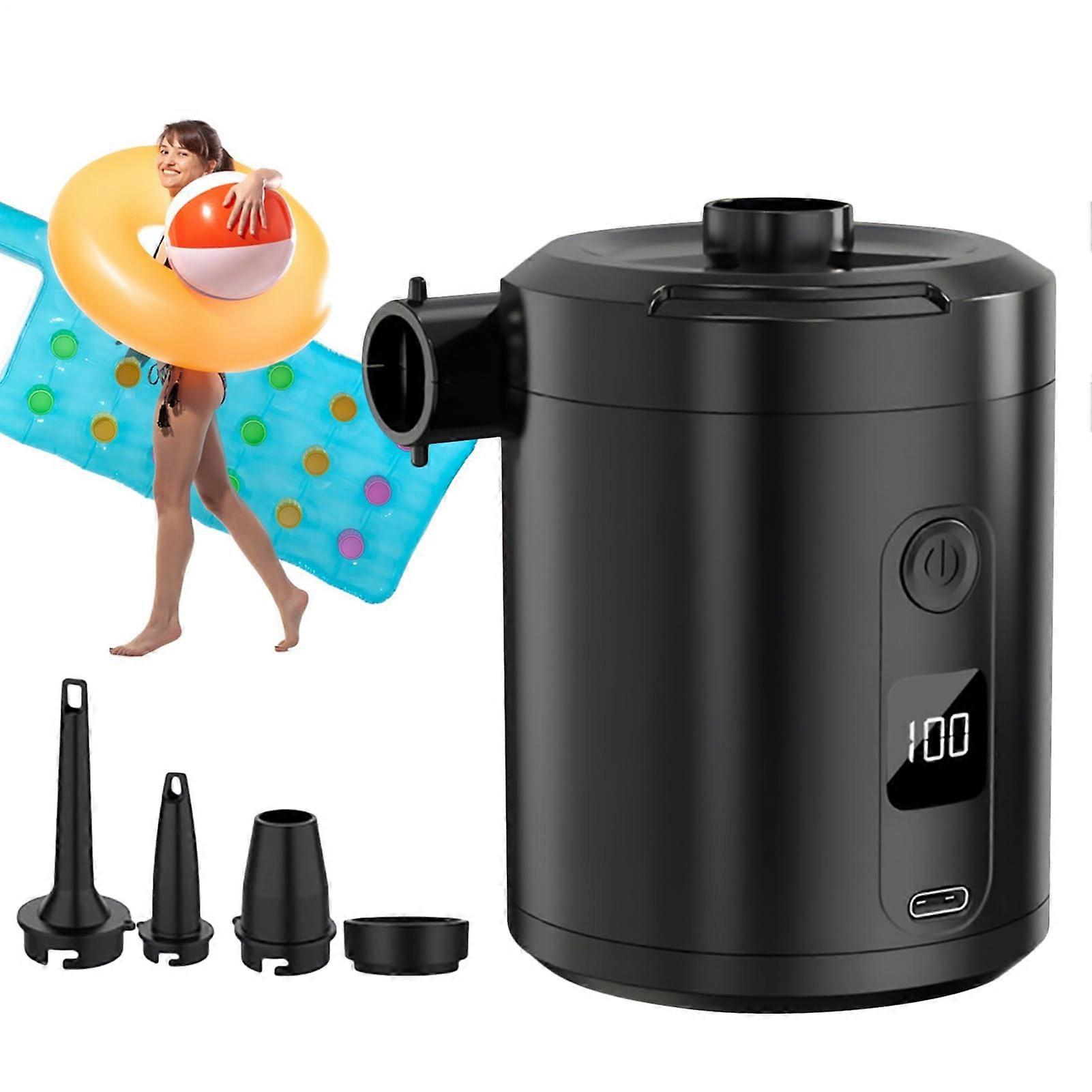 Portable Pump for Inflatables USB Charging Digital Display Auto Inflate Deflate