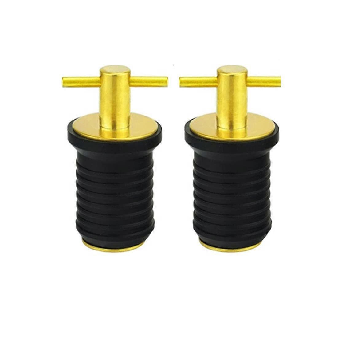 T-Handle Boat Drain Plug for 1-1/4 Inch and 1 Inch Diameter Drain Pipe, 32mm Durable Marine Grade Design