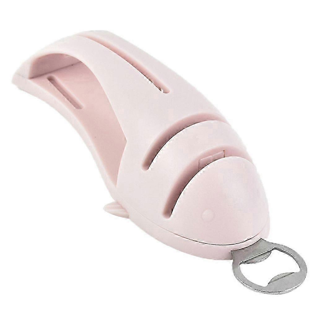 3-in-1 Kitchen Tool - Bottle Opener & Knife Sharpener (Pink)