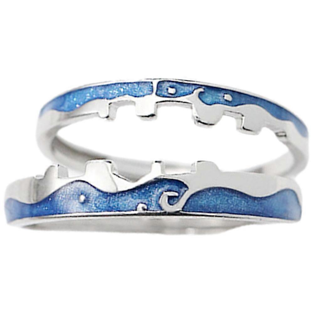 Matching Promise Rings for Couples Open Design Rings for Ring Silver Alloy Adjustable 1 Pair