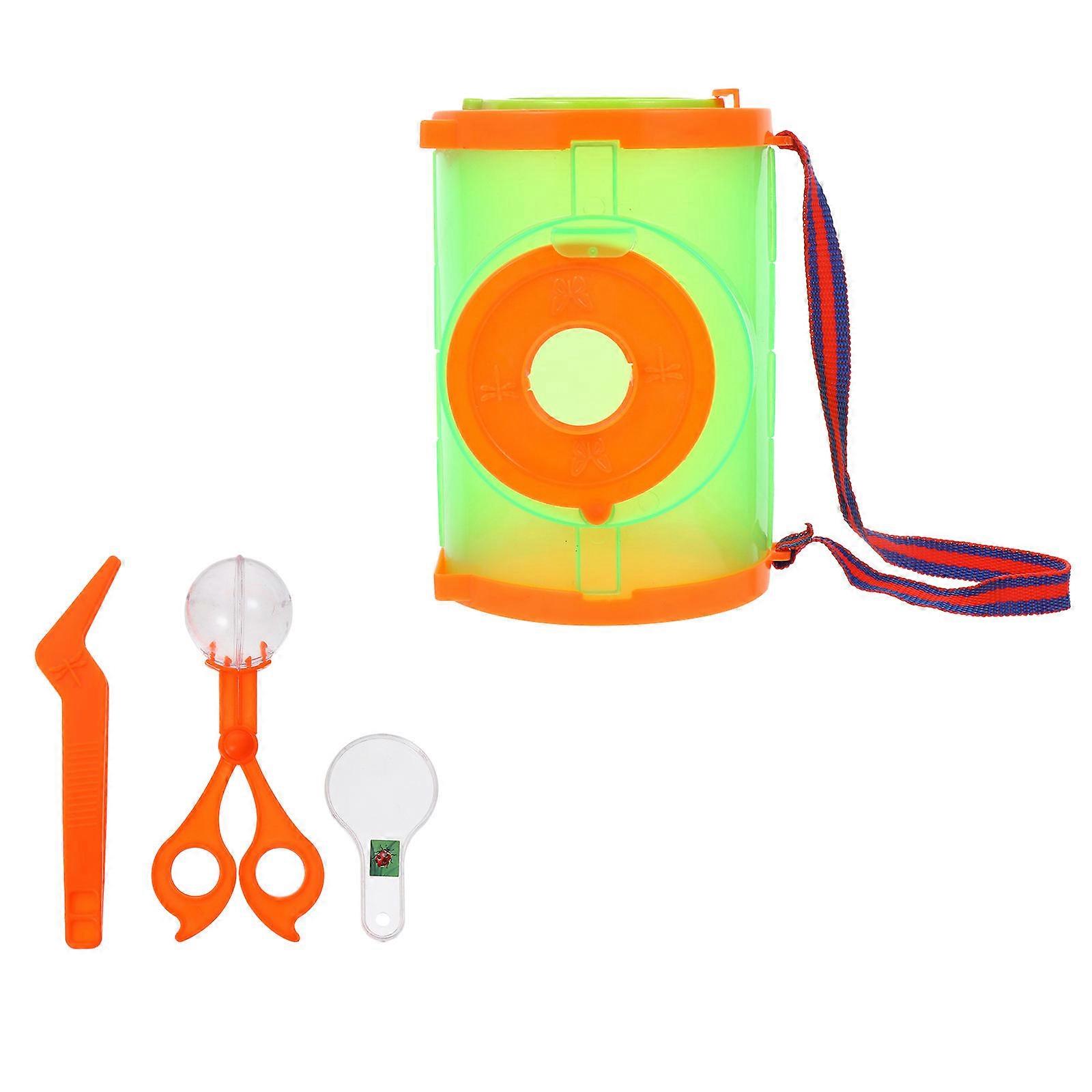 Insect Observation Toys Children Box Set Outdoor Exploration Plastic Assorted Color Featuring Easy- 1Set