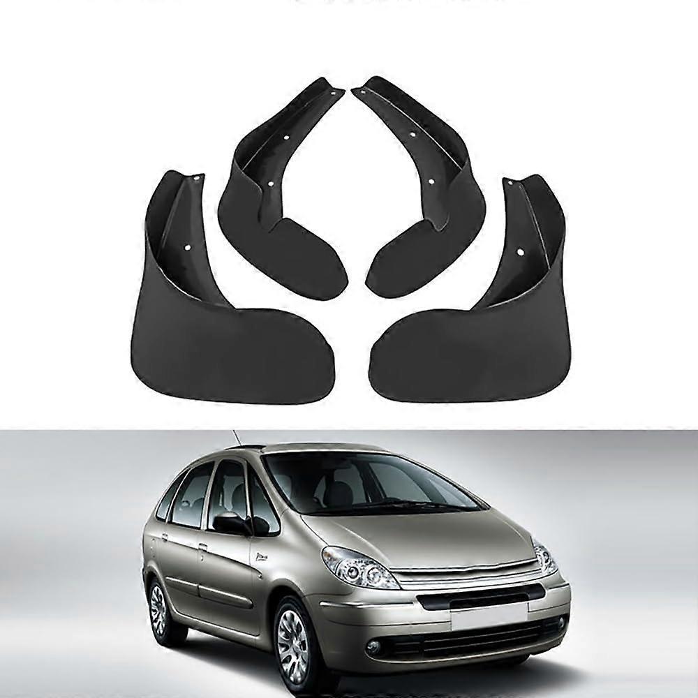 Mud Flaps for Citroën Picasso 2007-2014, 4 Pcs Waterproof Front/Rear Splash Guards Mudguards Accessories
