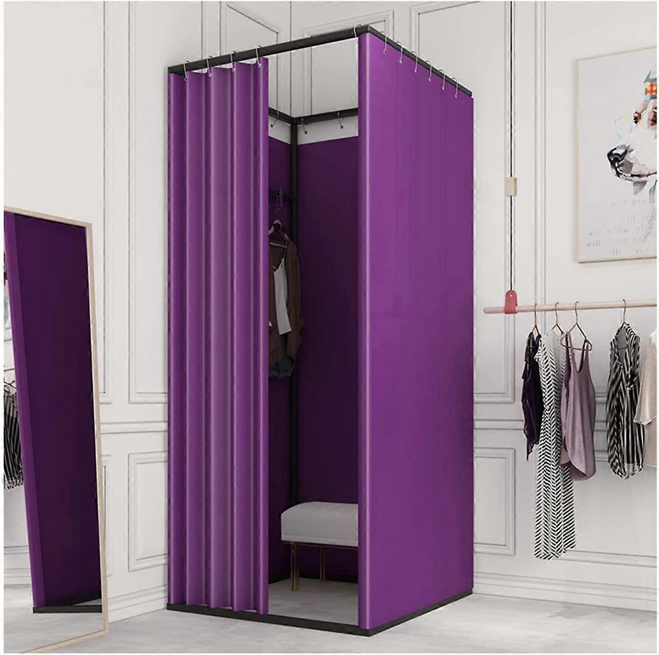 Portable Fitting Room with Shading Curtain, Metal Frame