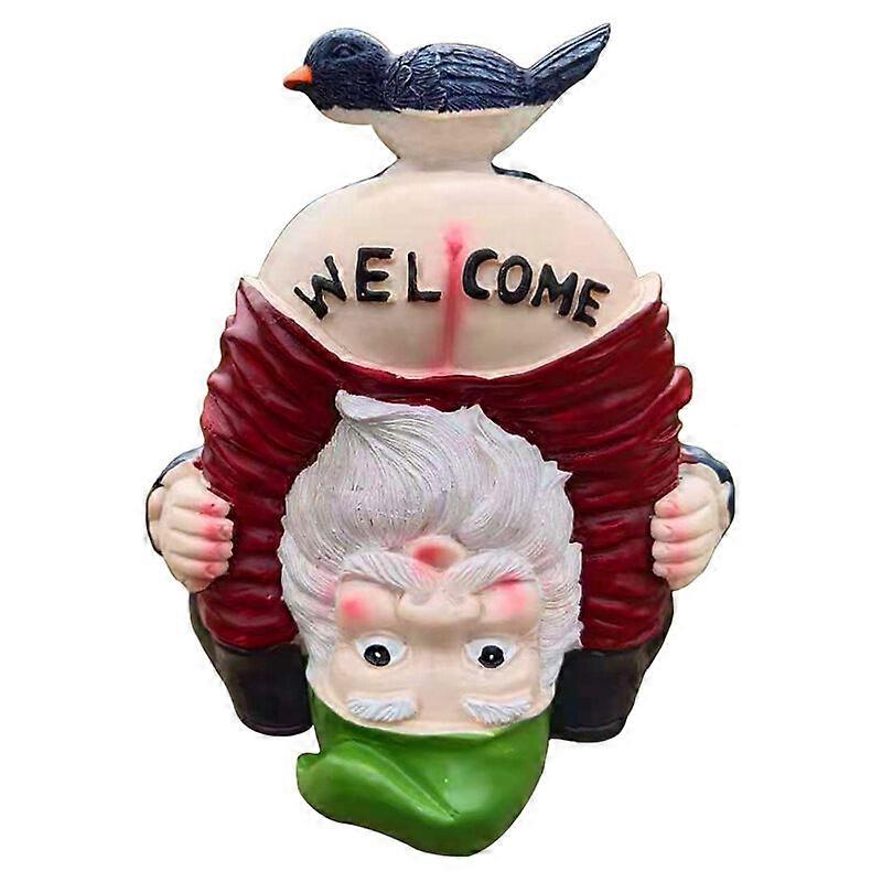 Take off the pants welcome dwarf garden statue, outdoor garden sculpture, dwarf sculpture, courtyard balcony yard lawn garden decoration 13_x_ 13_x_