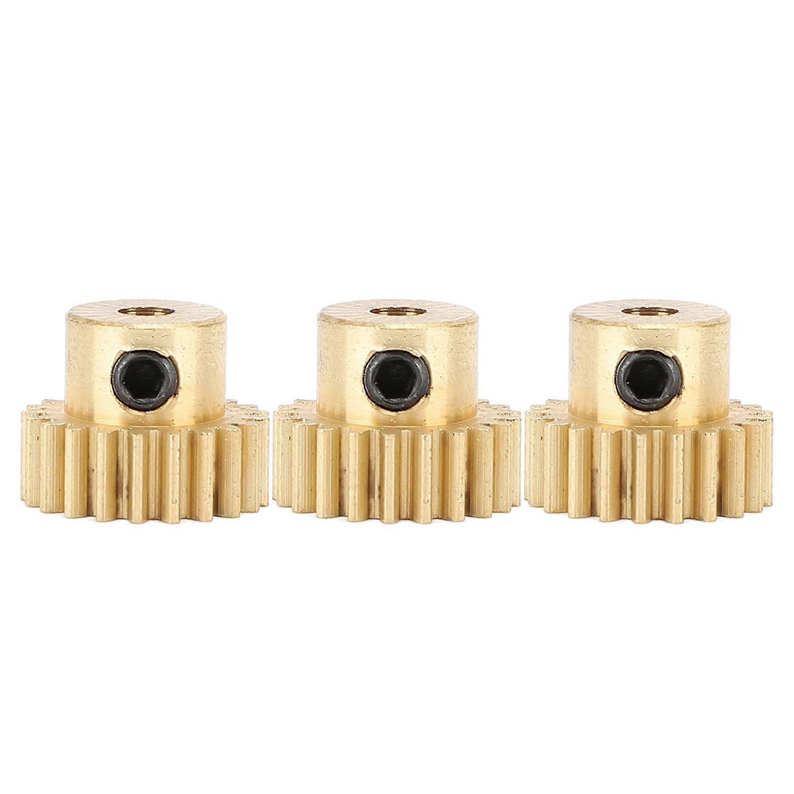 3Pcs RC Copper M0.6 3.175mm Diameter Remote Control Car Motor Gear with M3 Positioning Screw for Hsp 1/10