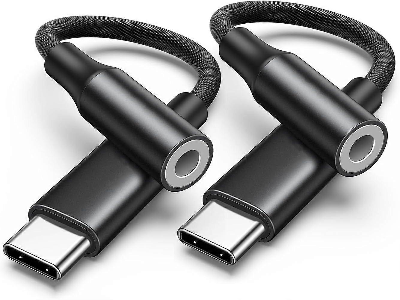 15 Headphone Adapter,2-Pack USB Type C to 3.5mm Headphone Jack Adapter,USB C to