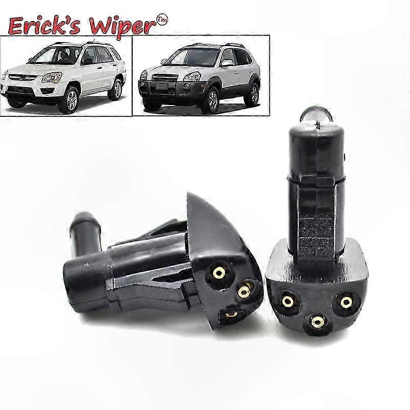 Windshield Washer Nozzles Kit, 2pcs 3-Hole Mount for 2005-2010 SUV Models with Jet Spray Function