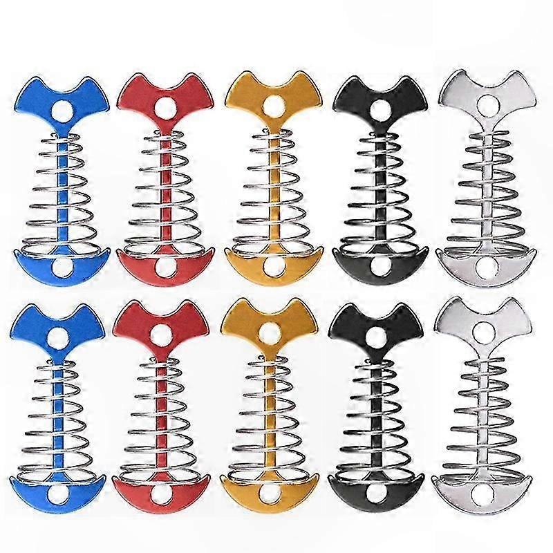 10-Pack Adjustable Floor Spring Anchors for Outdoor Awning and Deck Installation