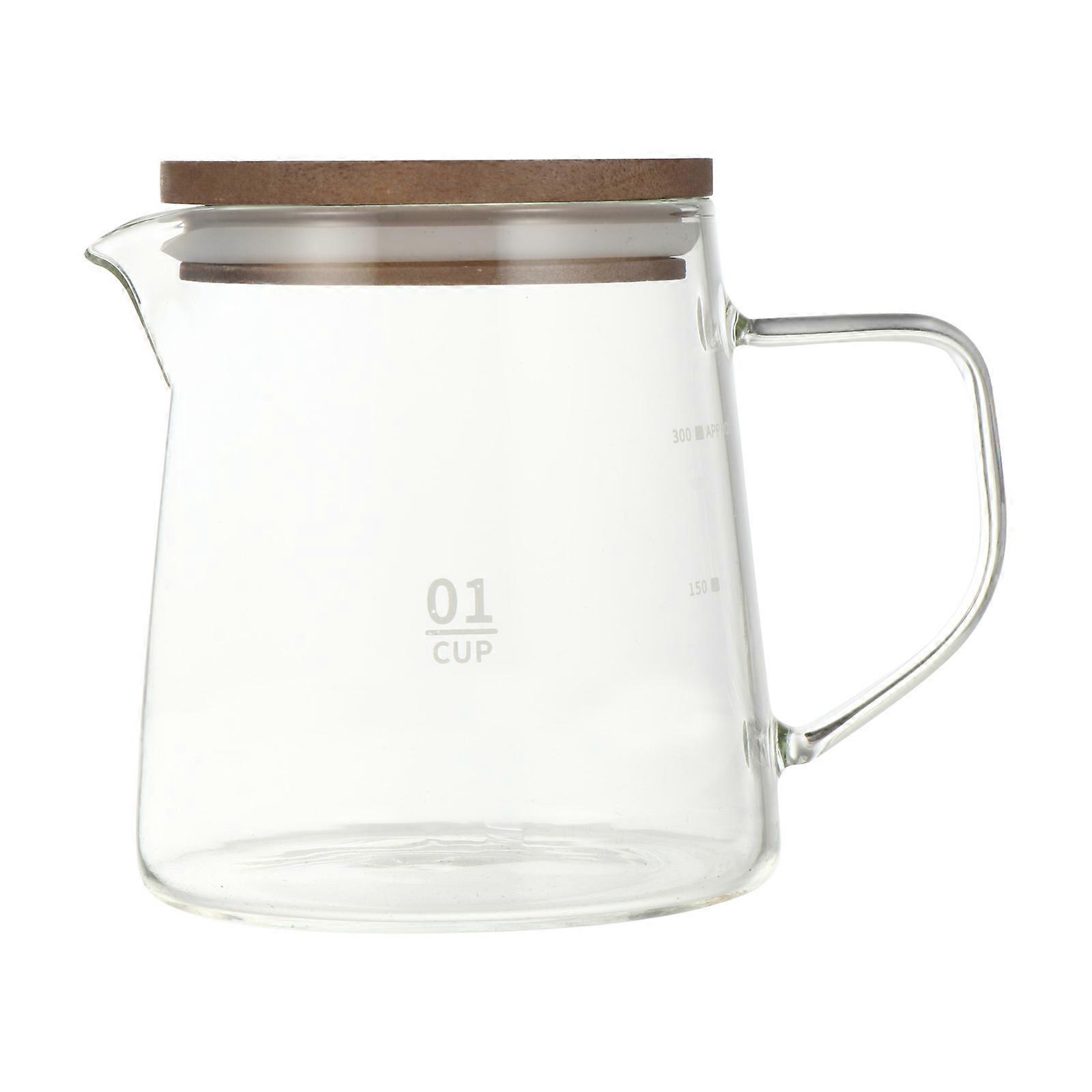 1 Pc Multi Purpose Glass Coffee Pot with Ergonomic Handle, Transparent Heat & Cold Resistant Kettle for Home Use – Ideal for Coffee, Tea, Milk
