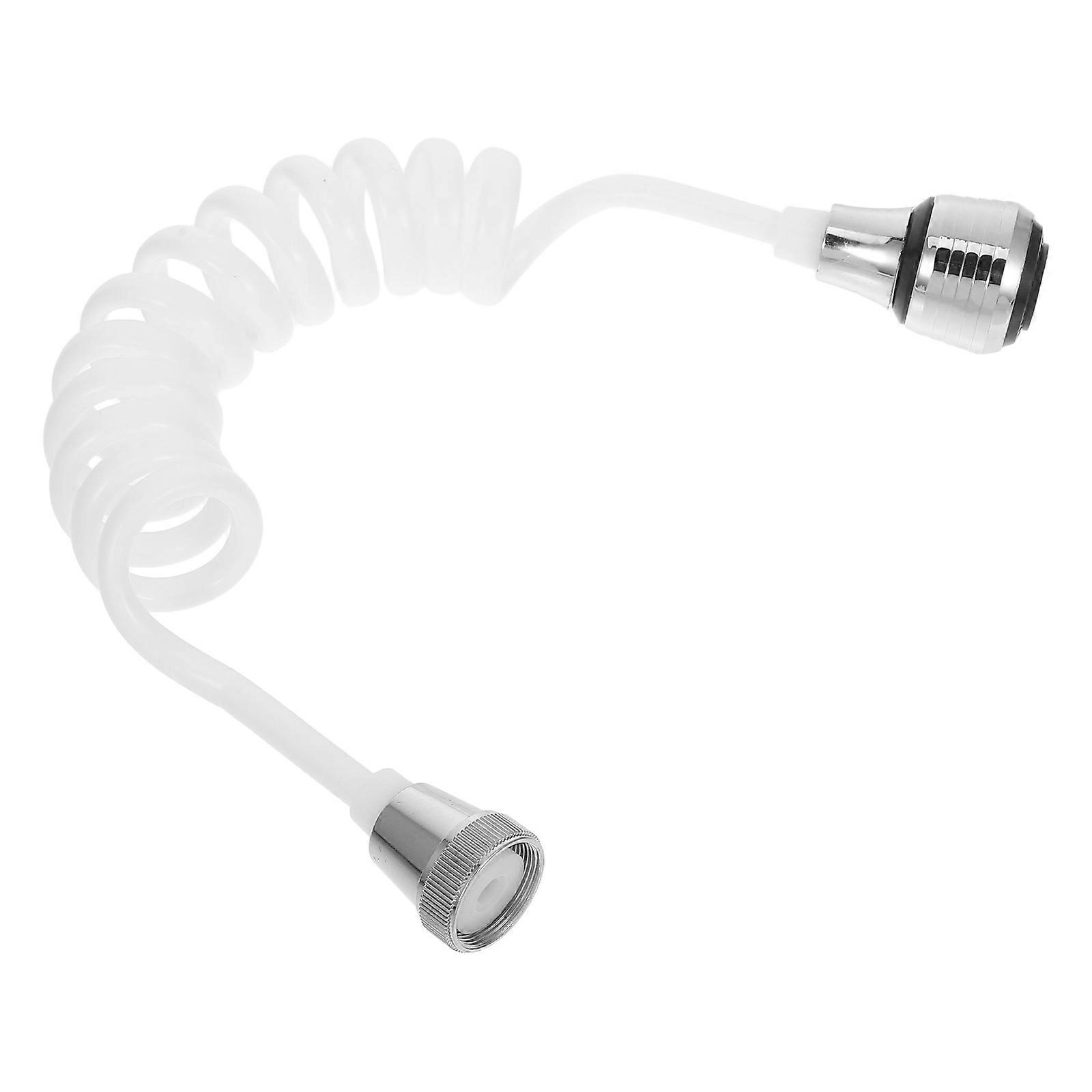 Rotatable Sprayer Faucet Extension Extender White 32 x 3.5 x 3.5cm Spring Shape Homeowners 1Pack