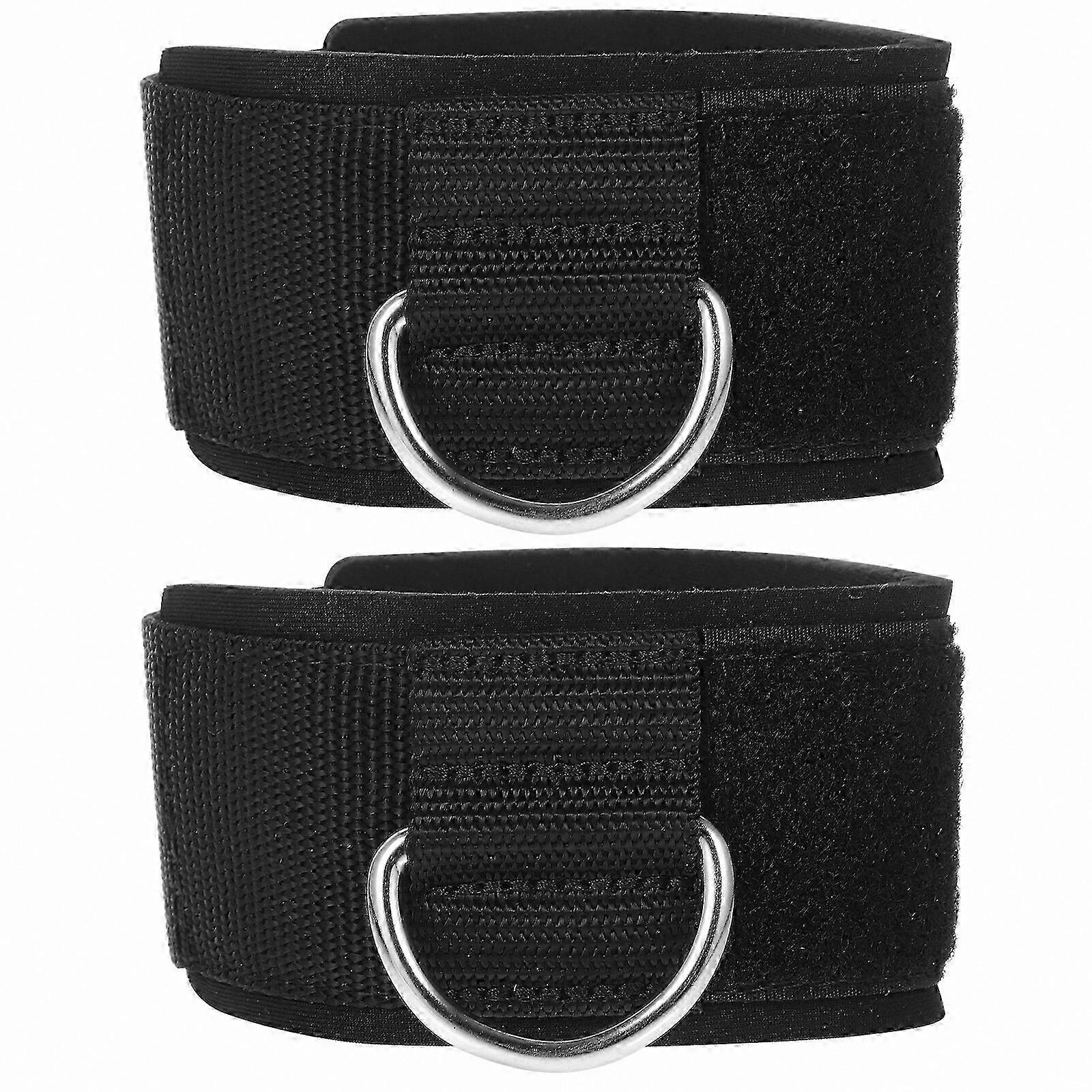 Pair of Adjustable Ankle Support Bands for Sports and Exercise Protection with Buckle Closure