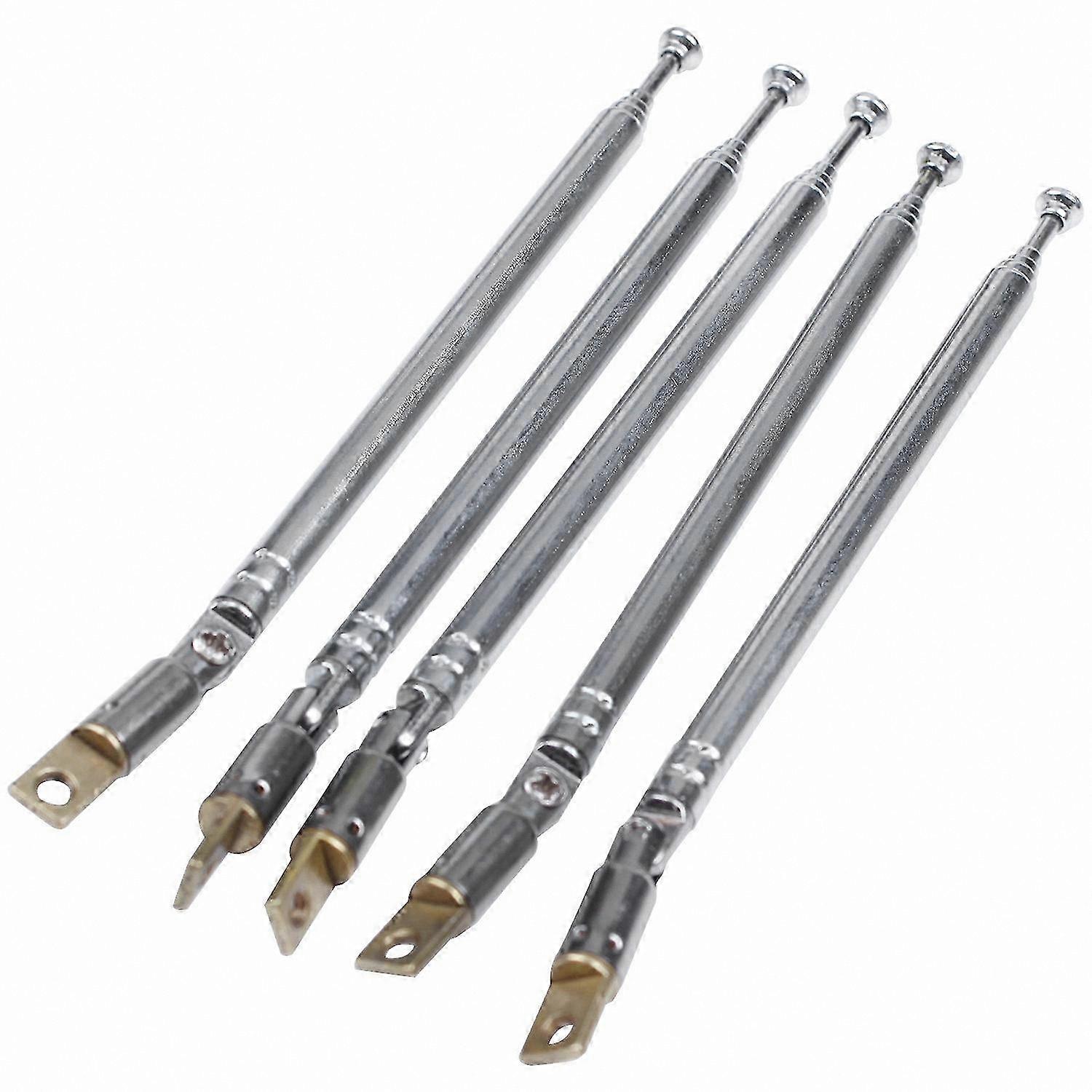 5-Pack 32cm Telescopic AM/FM Radio Antenna with 180 Degree Rotation and 5 Sections