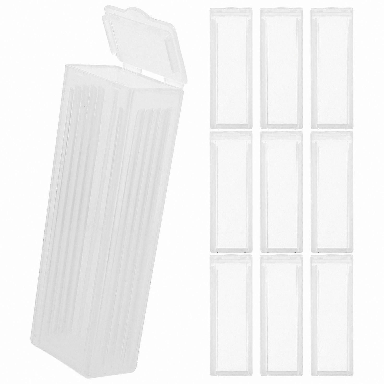 10-Pack Lightweight Plastic Storage Boxes for Microscope Slides, Ideal for Lab and Hospital Specimen Organization