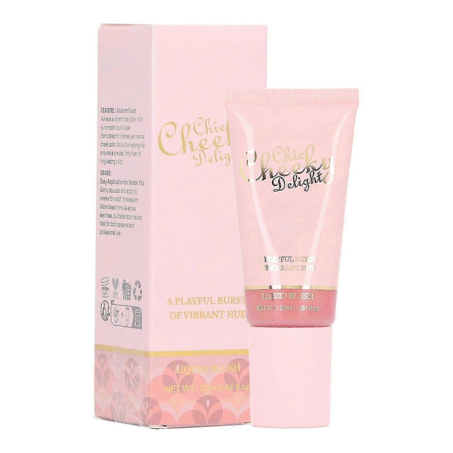2025 Latest Model Shimmering Liquid Blush Wand with Cushion Applicator Blendab...