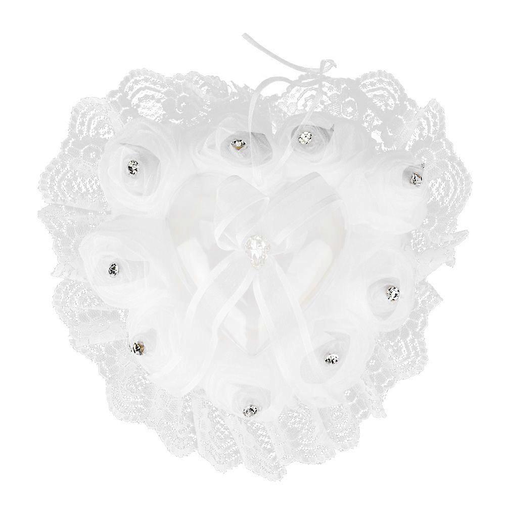 Romantisk hvit gifteringpute