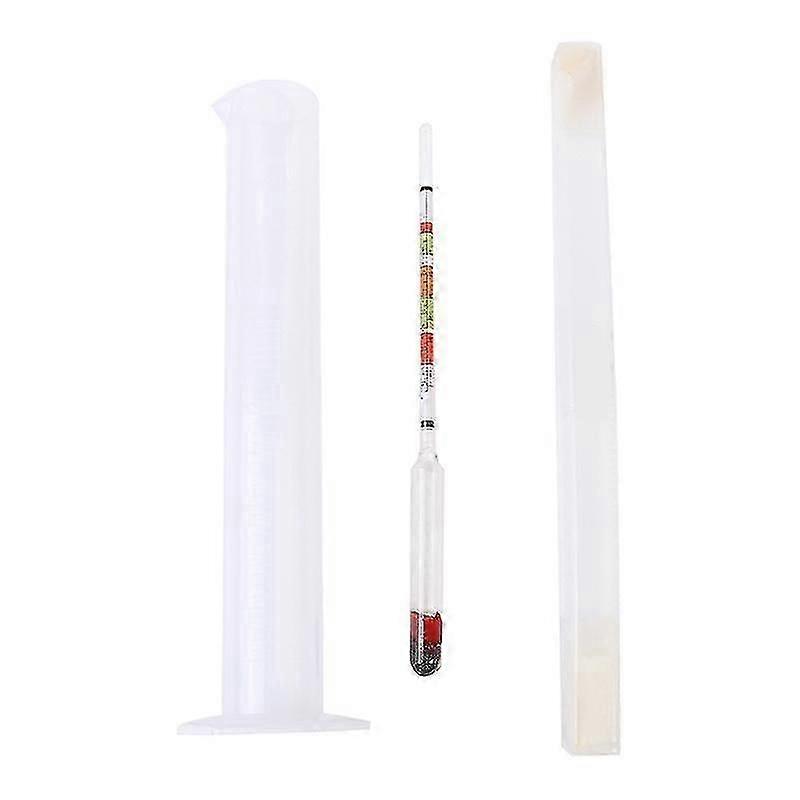 3pcs/set Triple Scale Alcohol Hydrometer And Test Jar For Home Brew Wine Beer