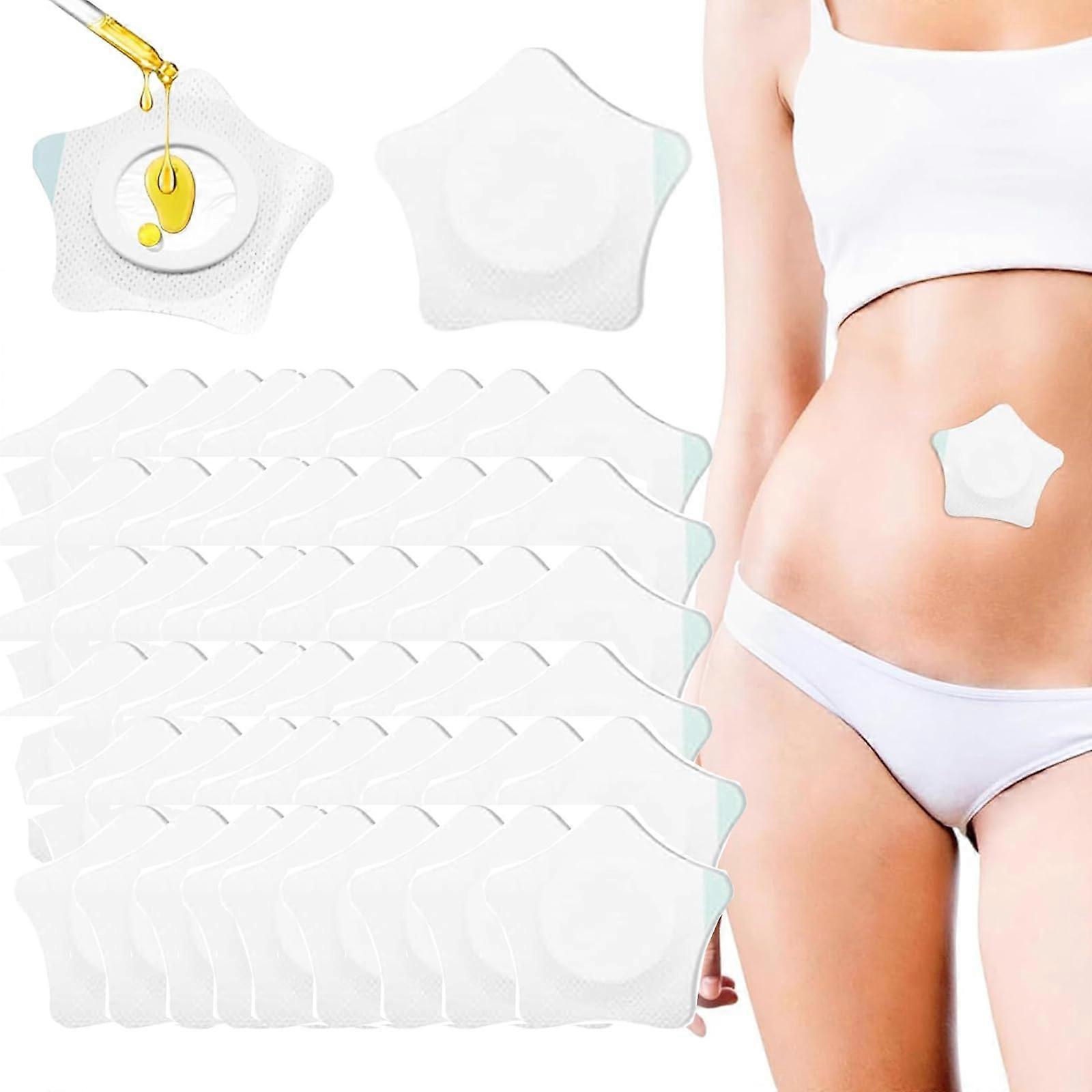 Castor Oil Pack 100-Pack Self-Adhesive Patches, Star-Shape, 2.8x2.8 In, Oil Not Included, Belly Button Pads