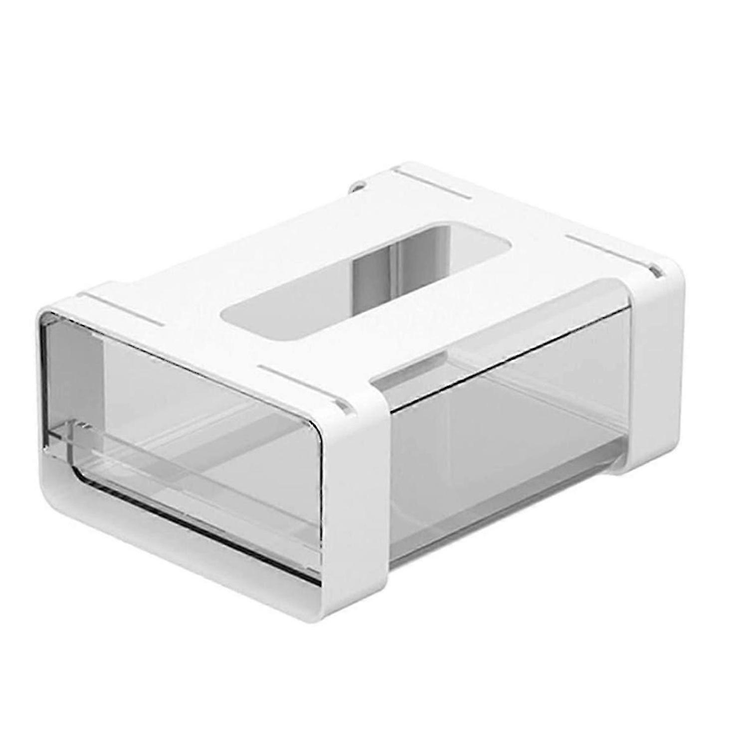 Paper Plate Holder, Plastic Storage Organizer for Kitchen Cabinet-B