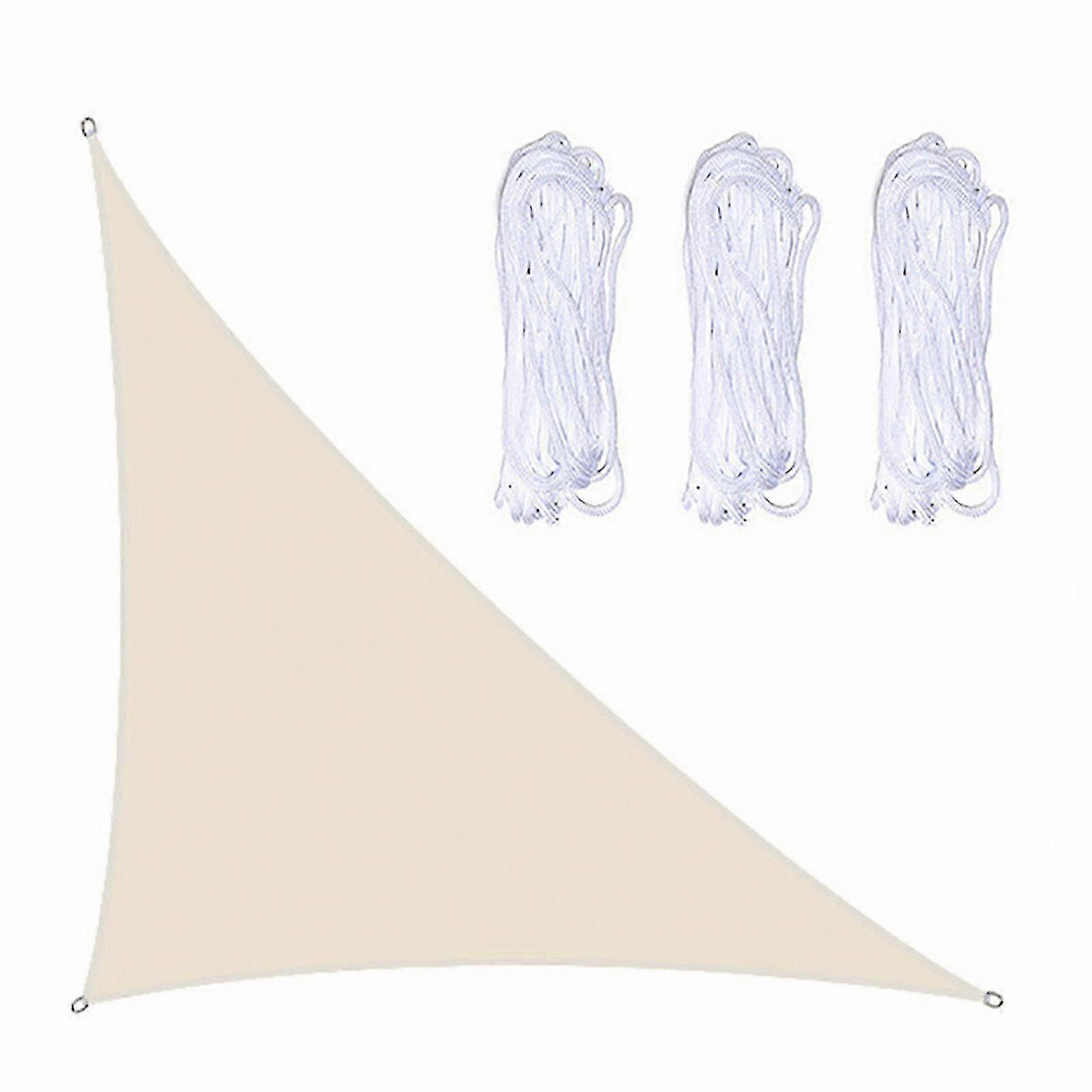 Waterproof Shade Sail with Hardware Kits, 3m x 4m x 5m Right Angle Sun Shade, Includes 3 Ropes for Easy Installation