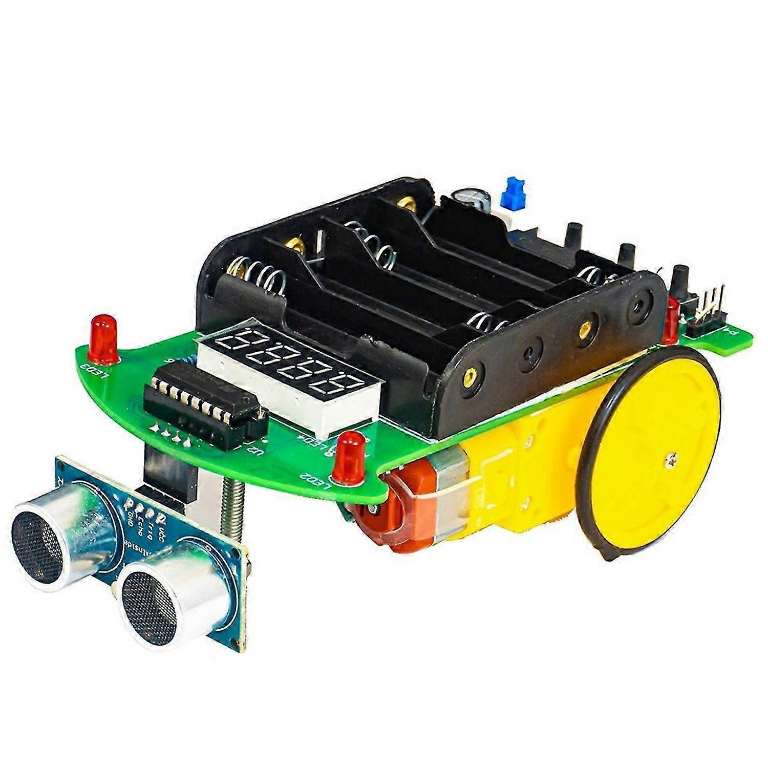DIY Ultrasonic Ranging and Obstacle Avoidance Car Welding Kit