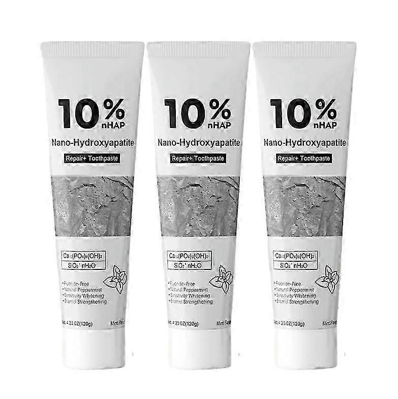 10% nhap Nano Hydroxyapatite Οδοντόκρεμα Λευκαντική Οδοντόκρεμα Επιδιόρθωσης Σμάλτου Χωρίς φθόριο, Δροσερή Μέντα Φρέσκια Αναπνοή