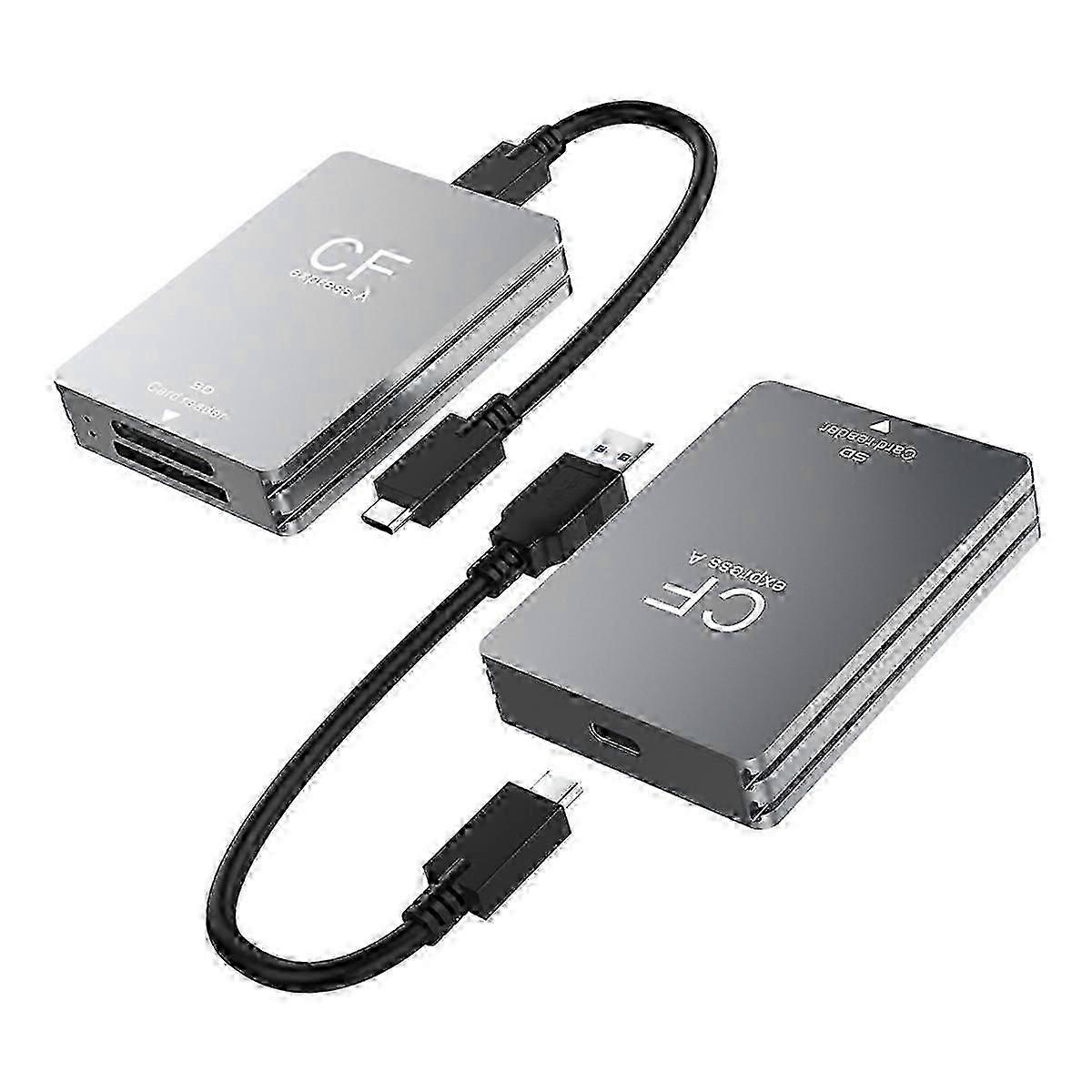2 in 1 CFexpress Type A SD Card Reader USB 3.2 10Gbps Memory Card Reader CFExpress Card Reader Adap