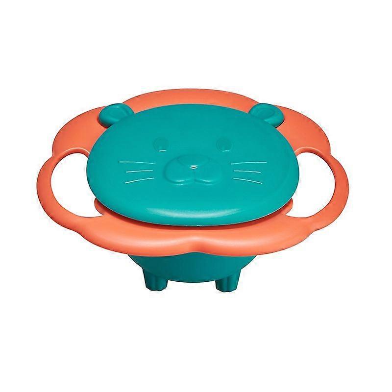 Children Rotation Spill Resistant Bowl Feeding 360 Degrees Rotation Tableware Baby Toddlers Spill Free Bowl Green