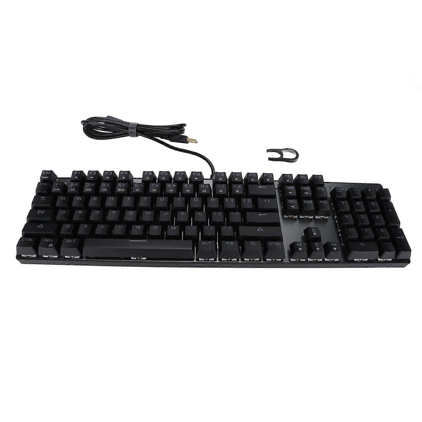 Durable Mechanical Keyboard with 50 Million Clicks, RGB Backlit, Blue Switch, USB Interface