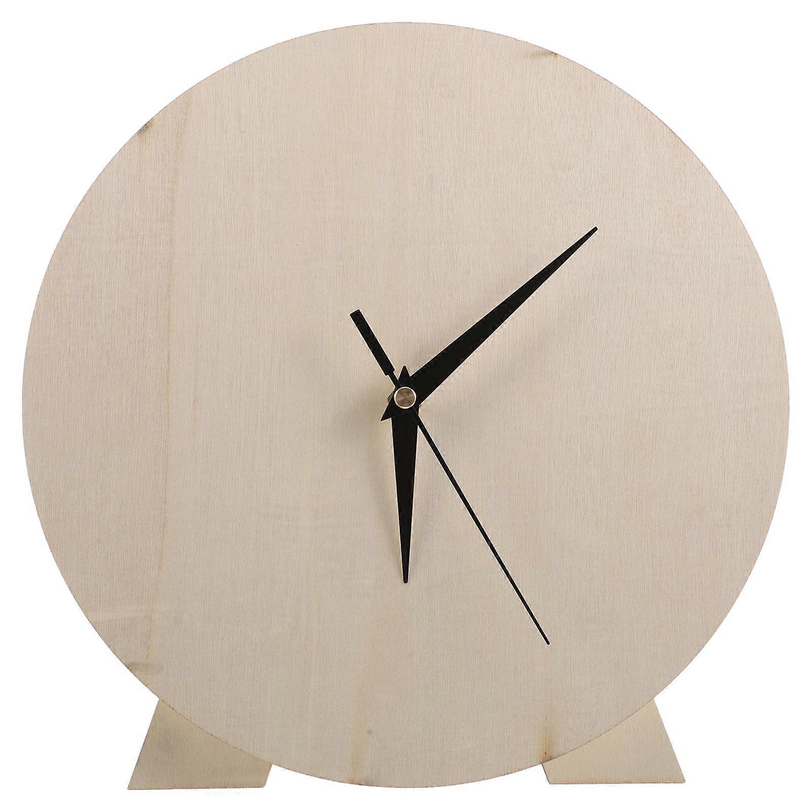 Home Decor Clock DIY Wooden Clock Dial for Kids Creativity 2Pcs