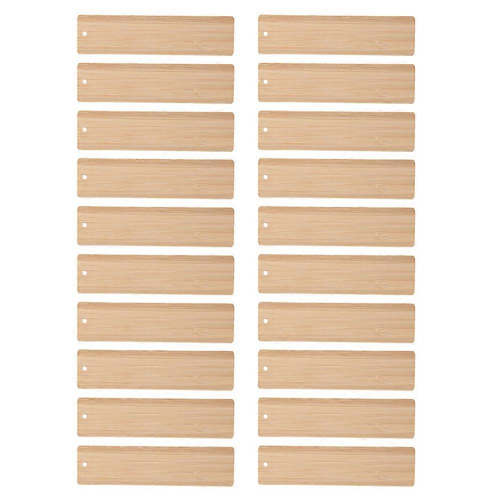 Blank Bookmark Wood Craft Bookmark for Reading 80Pcs Bamboo Tags