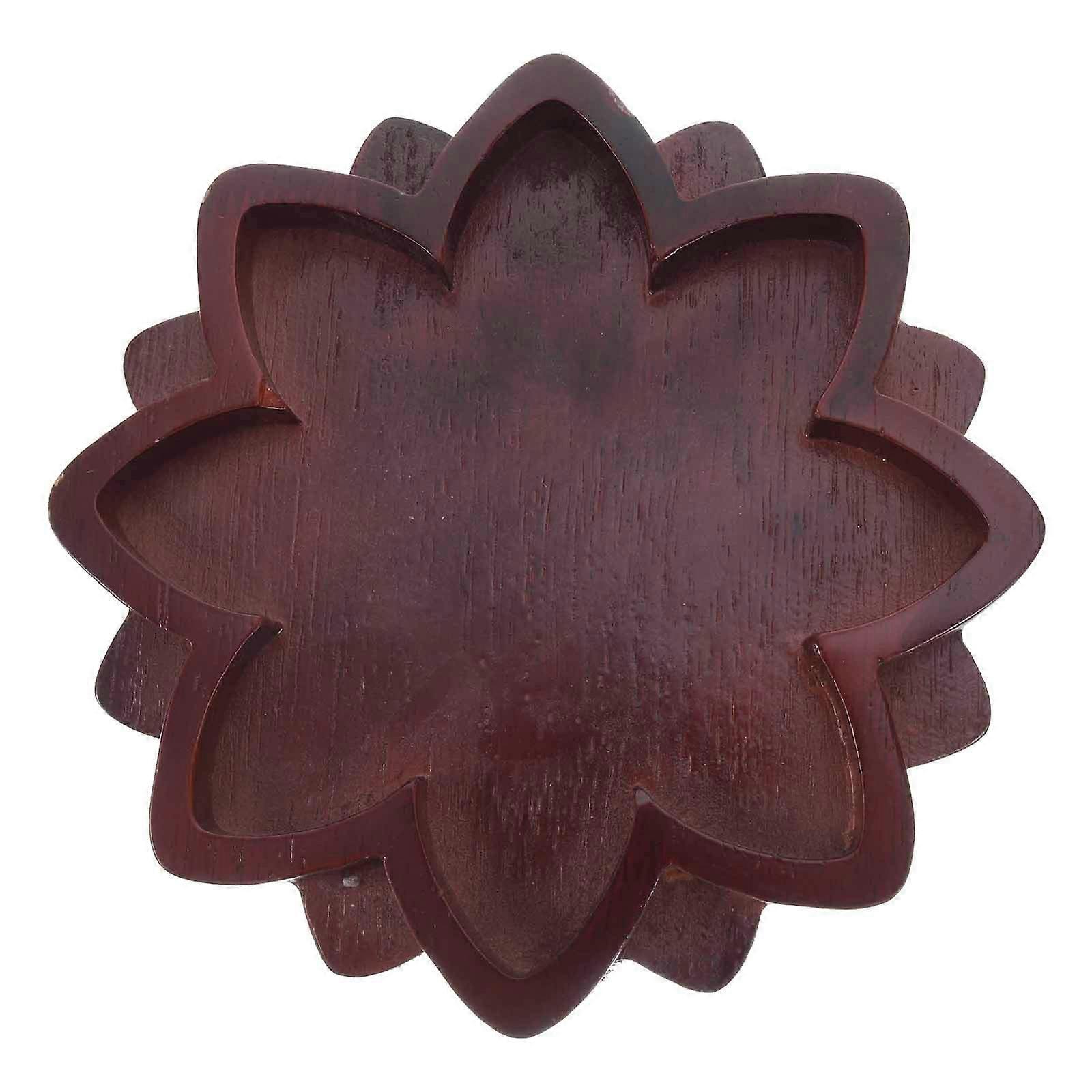 Dark Shaped Crystal Tray Wood Tray for Trinket Storage 4Pcs