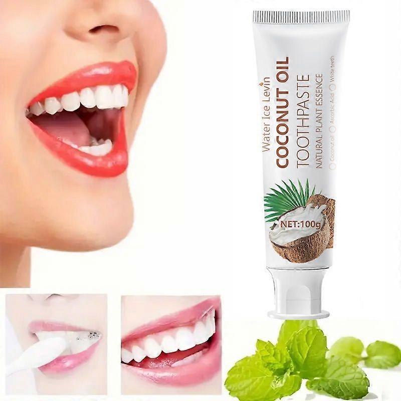 Organic Coconut Oil Toothpaste, Natural Teeth Whitening Toothpaste, Oral and Teeth Cleaning Toothpaste, Fresh Breath