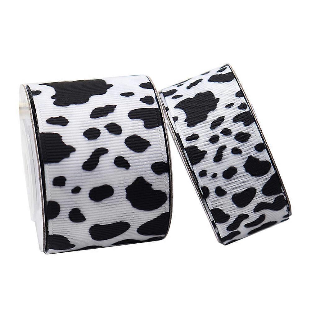 Cow Prints Ribbon Gift Wrapping Ribbon for Decor 2 Rolls DIY Craft Decorations