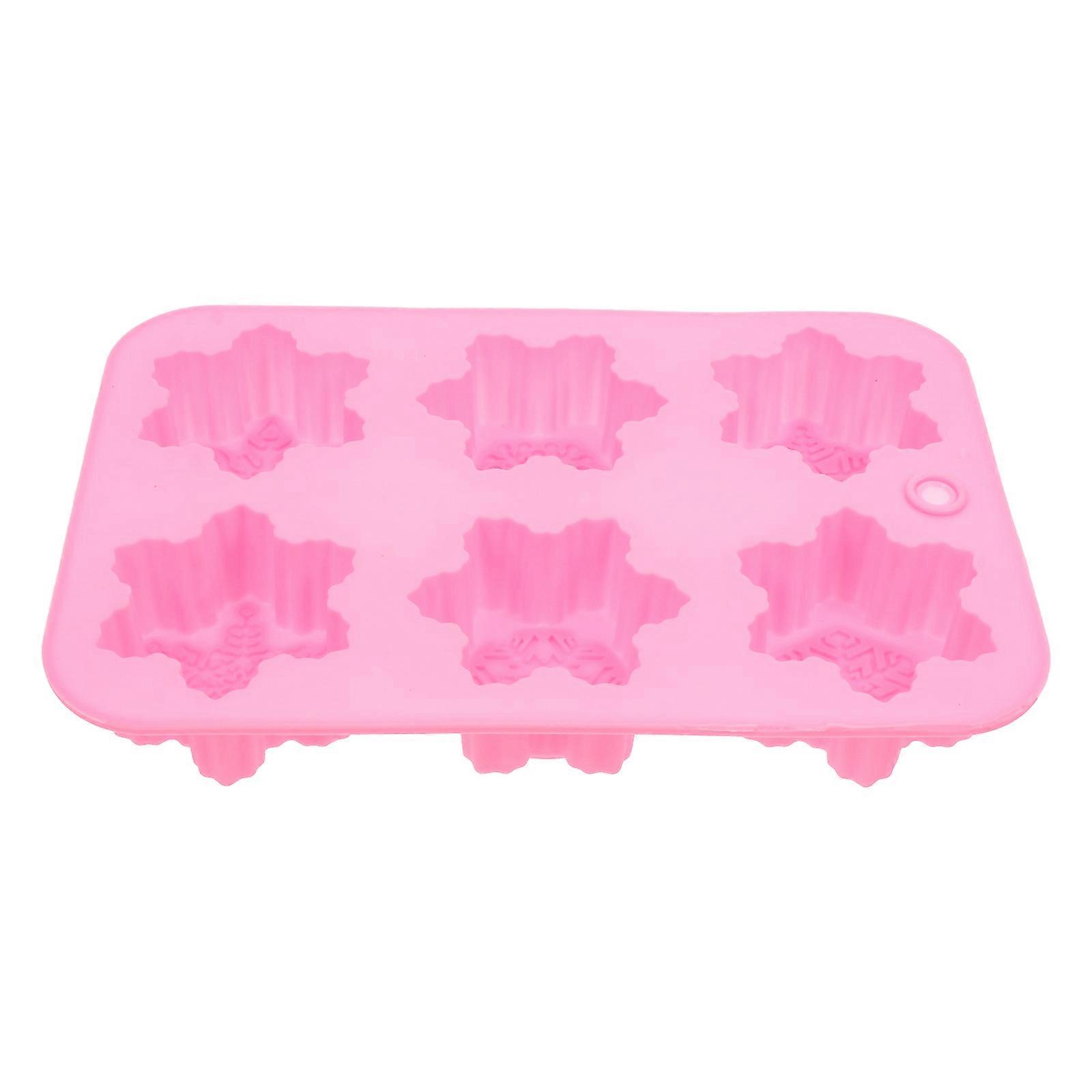Six Hole Snowflake Silicone Mold for Soap Making Function