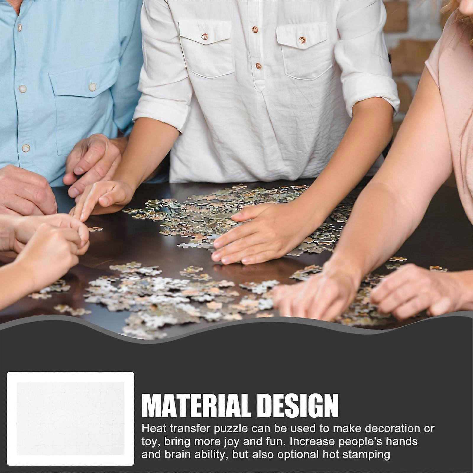 Diy Heat Transfer Puzzle Piece for Party Game White Paper Featuring Sublimation Technology 4Pcs