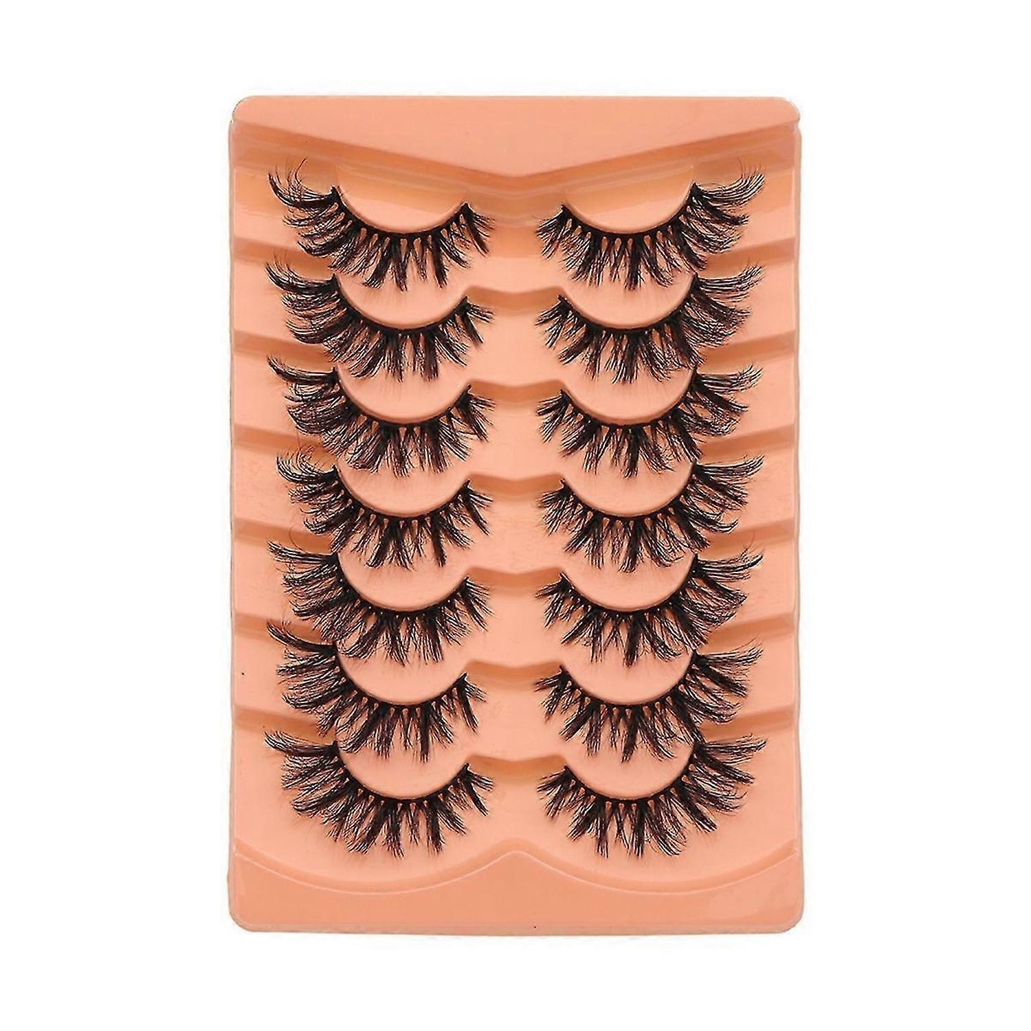 3DMAO-09 7 pairs Mink Eyelashes Invisible Band Fairy Lashes Extension
